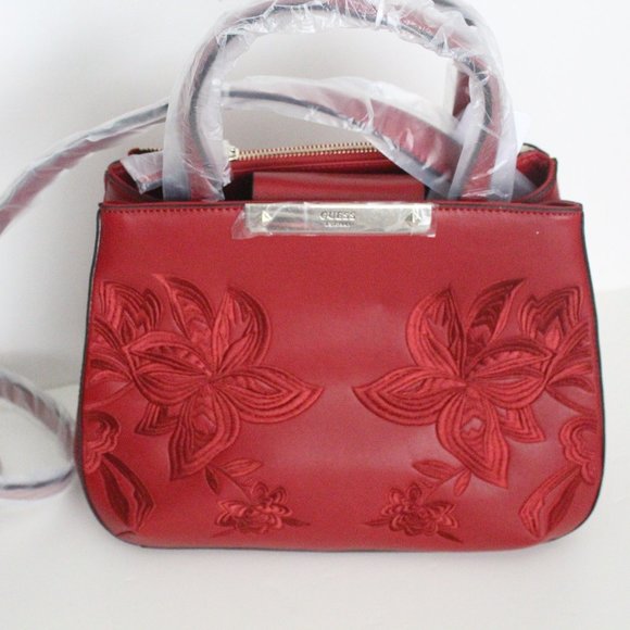 NWT Guess Britta Embroidered Satchel w/ matching Wallet - Picture 2 of 12